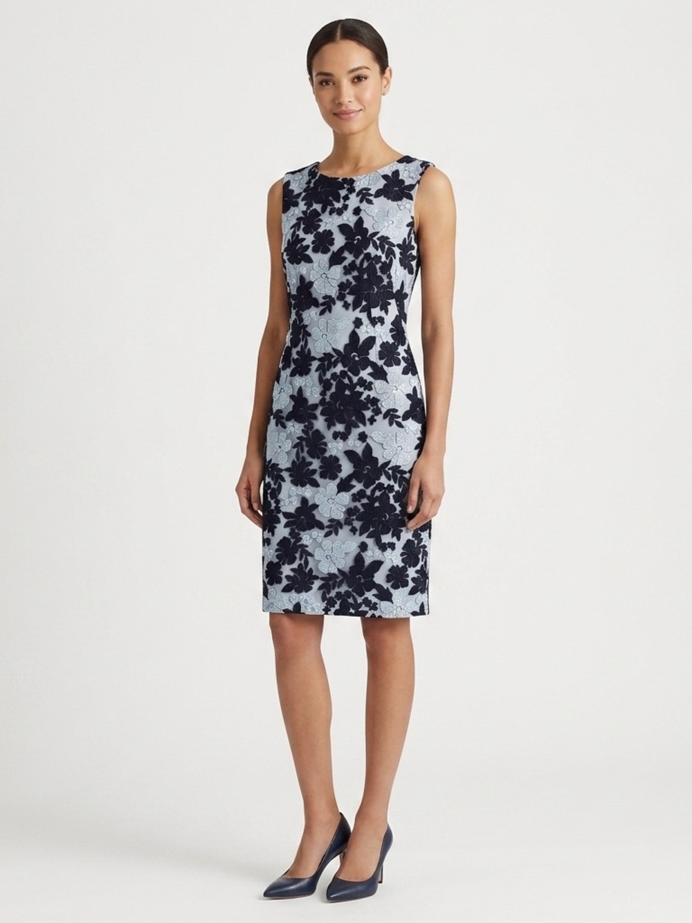 Lauren Ralph Lauren Floral Lace Sheath Dress Sz 2